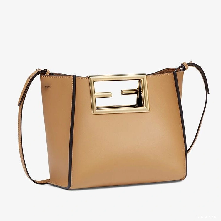 Cheap HOT Small Fendi Leather Way In Bag Apricot Calf 0816